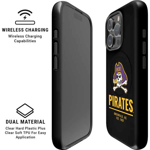 East Carolina University Pirates Greenville NC iPhone 16 Pro Magsafe Impact Case